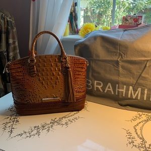 Suede trimmed Brahmin bag